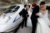 Photos : mariage group dans le nouveau TGV Pkin-Shanghai